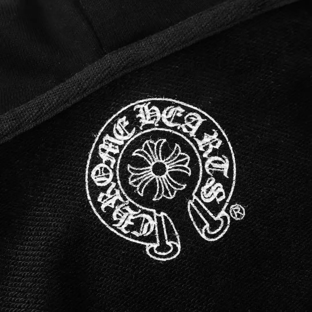 P240 Cross-border model, please do not place an order if you are pursuing quality - Chrome Hearts/Chrome Hearts 23ss cross ✝️ Sanskrit printed zipper sweatshirt cardigan jacket - High weight, high density and high quality. The wool is soft, delicate and skin-friendly. Soft and silky to the touch. Warmth and skin-friendly. - Custom-woven and dyed with no color difference. No matter the fabric or workmanship details, it beats the ordinary version on the market. - Hardware zipper accessories are all customized and full of details - Color: black White -Size: S M L XL